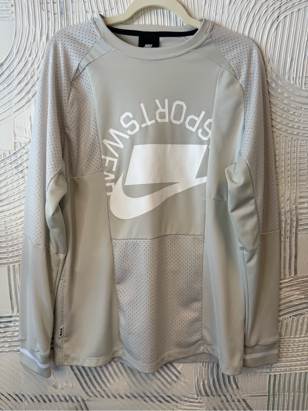 Nike 2019 White and Black Logo Crewneck N0499